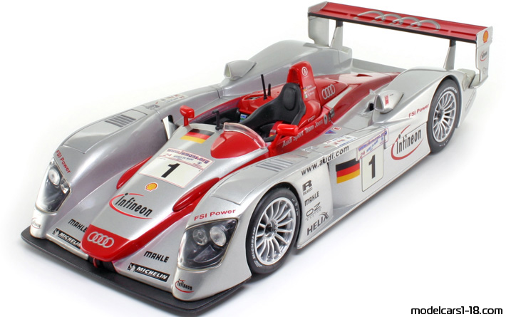 2002 - Audi R8 Le Mans Maisto 1/18 - Передняя левая сторона