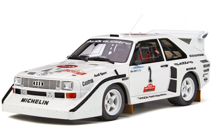 1985 - Audi Sport Quattro S1 Olympus Rally Otto Models 1/18 - Предна лява страна