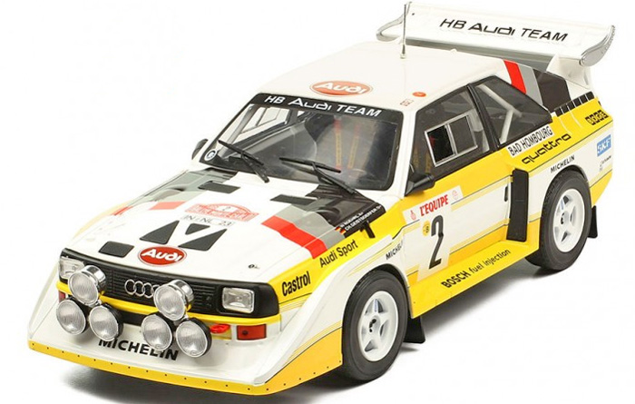 1986 - Audi Sport Quattro S1 Rallye Monte-Carlo IXO 1/18 - Предна лява страна