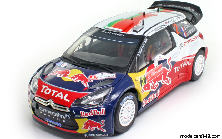 2011 - Citroen DS3 WRC Norev 1/18 - Передняя левая сторона