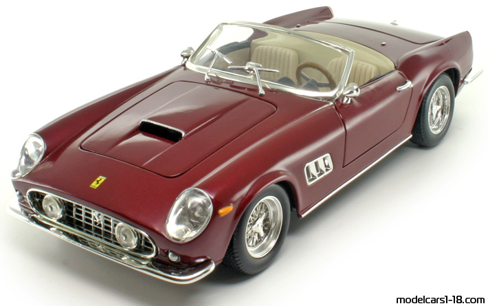1958 - Ferrari 250 GT California Hot Wheels 1/18 - Передняя левая сторона