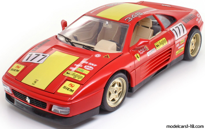 1989 - Ferrari 348 TB Competizione Bburago 1/18 - Передняя левая сторона
