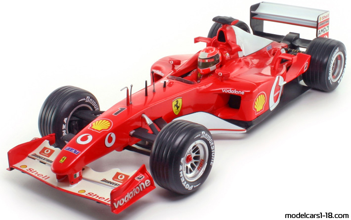 2002 - Ferrari F2002 Hot Wheels 1/18 - Front left side