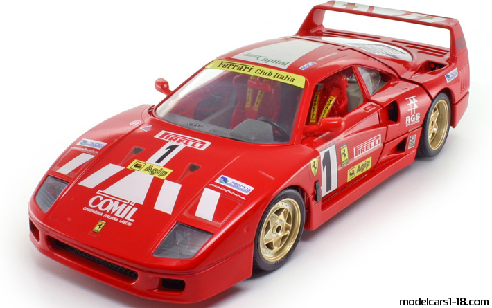 1992 - Ferrari F40 Competizione Bburago 1/18 - Предна лява страна