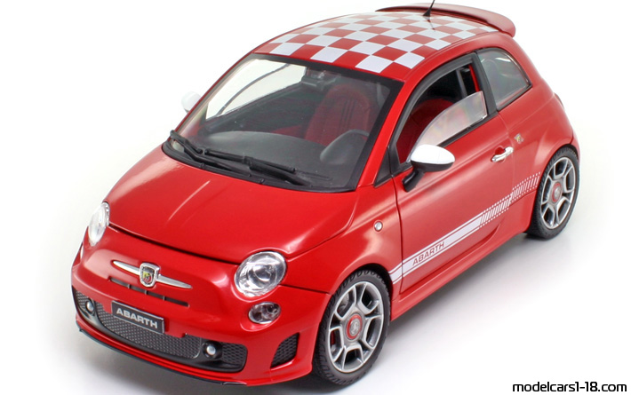 2008 - Fiat 500 Abarth Mondo Motors 1/18 - Предна лява страна