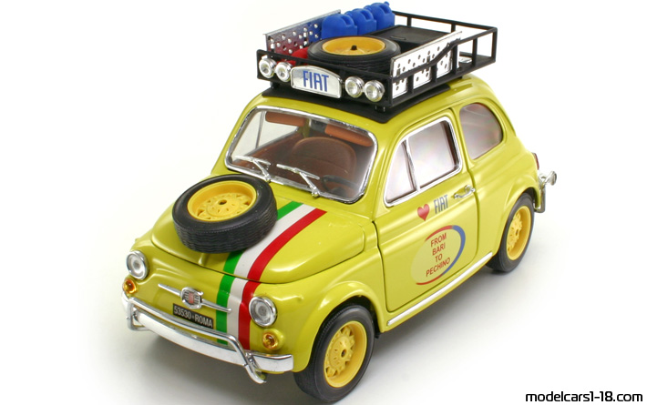 1968 - Fiat 500 Rally Bburago 1/16 - Front left side