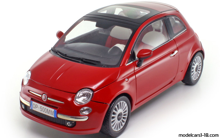 2007 - Fiat 500 Mondo Motors 1/18 - Передняя левая сторона