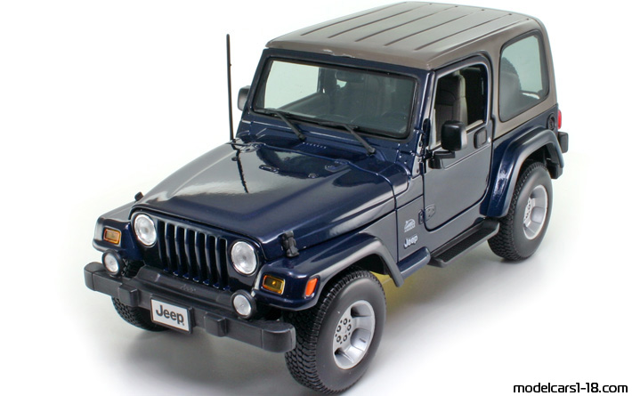 2003 - Jeep Wrangler Sahara Bburago 1/18 - Предна лява страна
