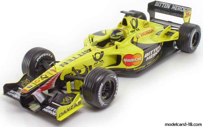 2001 - Jordan Honda EJ11 Hot Wheels 1/18 - Предна лява страна