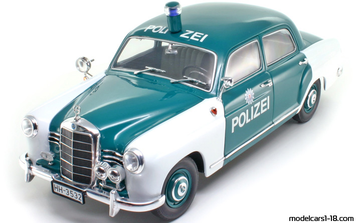 1953 - Mercedes 180 (W120) Police Revell 1/18 - Предна лява страна
