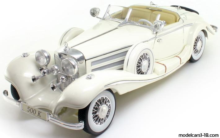 1936 - Mercedes 500 K Specialroadster (W29) Maisto 1/18 - Front left side