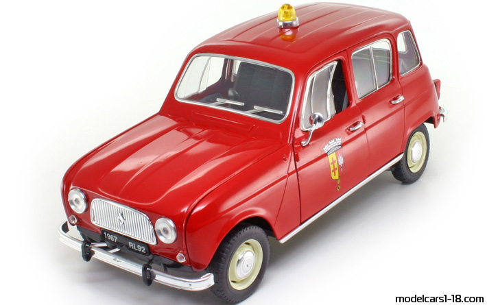 1964 - Renault 4L Fire Dept Solido 1/18 - Front left side