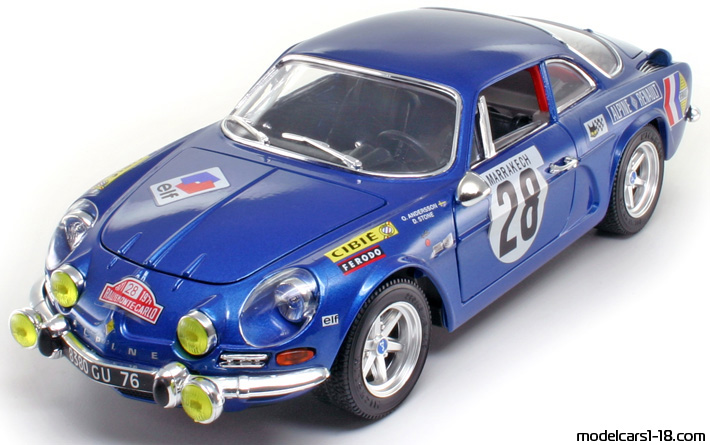 1971 - Renault Alpine A110 1600S Bburago 1/16 - Front left side