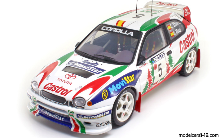 1998 - Toyota Corolla Rally AutoArt 1/18 - Предна лява страна