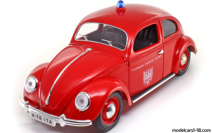 1949 - Volkswagen Beetle (Kaefer) Fire Dept / Police Solido 1/17 - Front left side