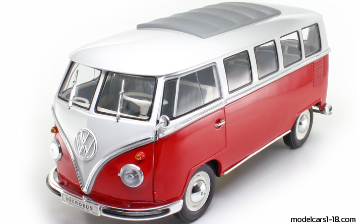 1962 - Volkswagen Microbus Welly 1/18 - Предна лява страна