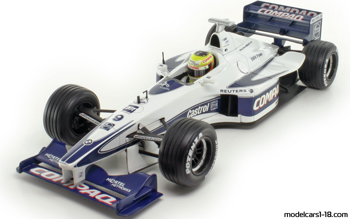 2000 - Williams BMW FW22 Launch Version (FW21) Hot Wheels 1/18 - Front left side