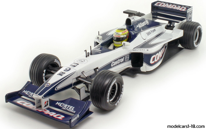 2000 - Williams BMW FW22 Hot Wheels 1/18 - Front left side