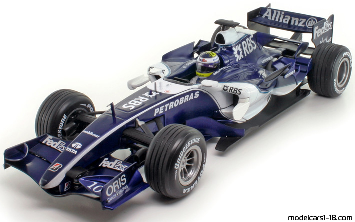 2006 - Williams Cosworth FW28 Hot Wheels 1/18 - Передняя левая сторона