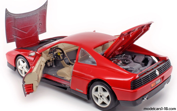 Ferrari 348 tb Coupe 1989-95 chrom Schlüsselanhänger Key-Holder 1:87 Bburago