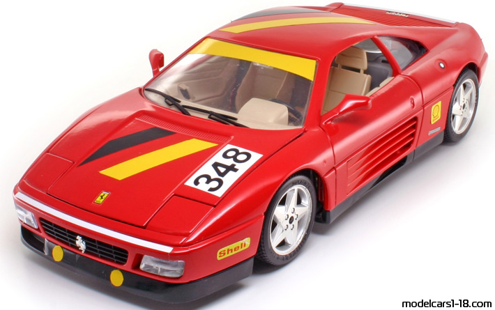 Ferrari 348 tb Coupe 1989-95 chrom Schlüsselanhänger Key-Holder 1:87 Bburago 