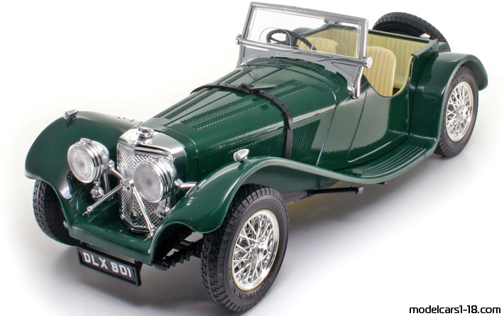 Jaguar SS100 (cabrio) 1936 Bburago 1/18 - Details