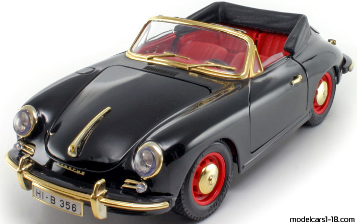 Porsche 356 B (cabrio) 1961 Bburago 1/18 - Details